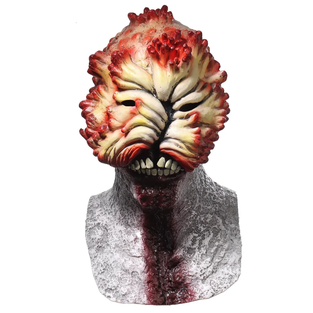 Maschere per feste The Last Of Us Clicker Maschera Cosplay Zombie Maschere Anime Gioco Casco integrale Costumi di Halloween Accessori 230721