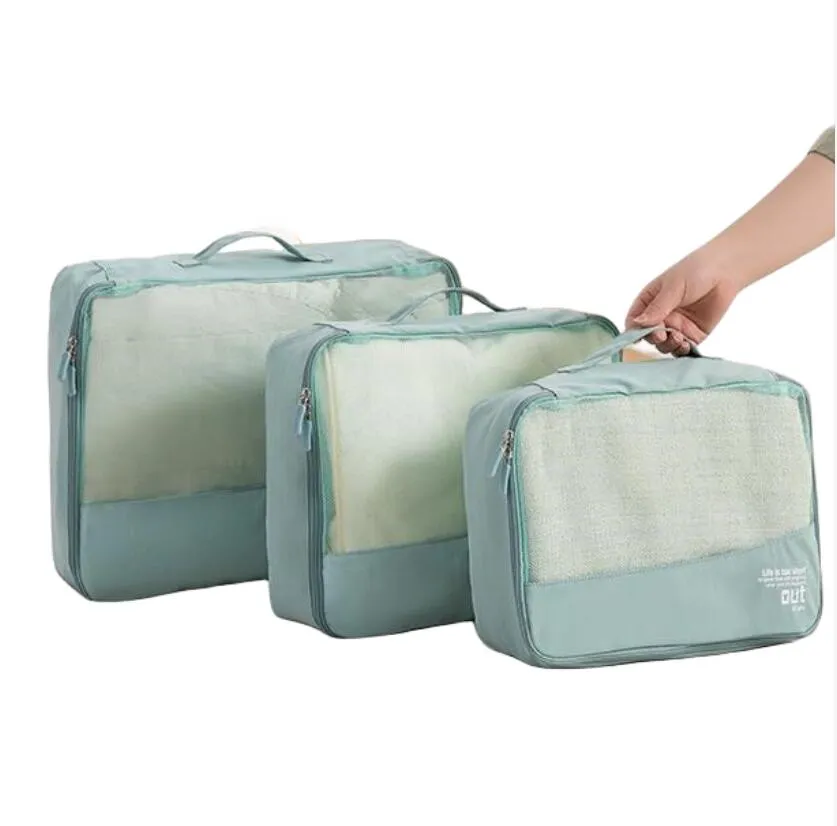 Składany bagaż worka do przechowywania 6 sztuk Lekkie opakowanie podróżne kostki Wysokiej jakości torby organizujące do przenoszenia walizek