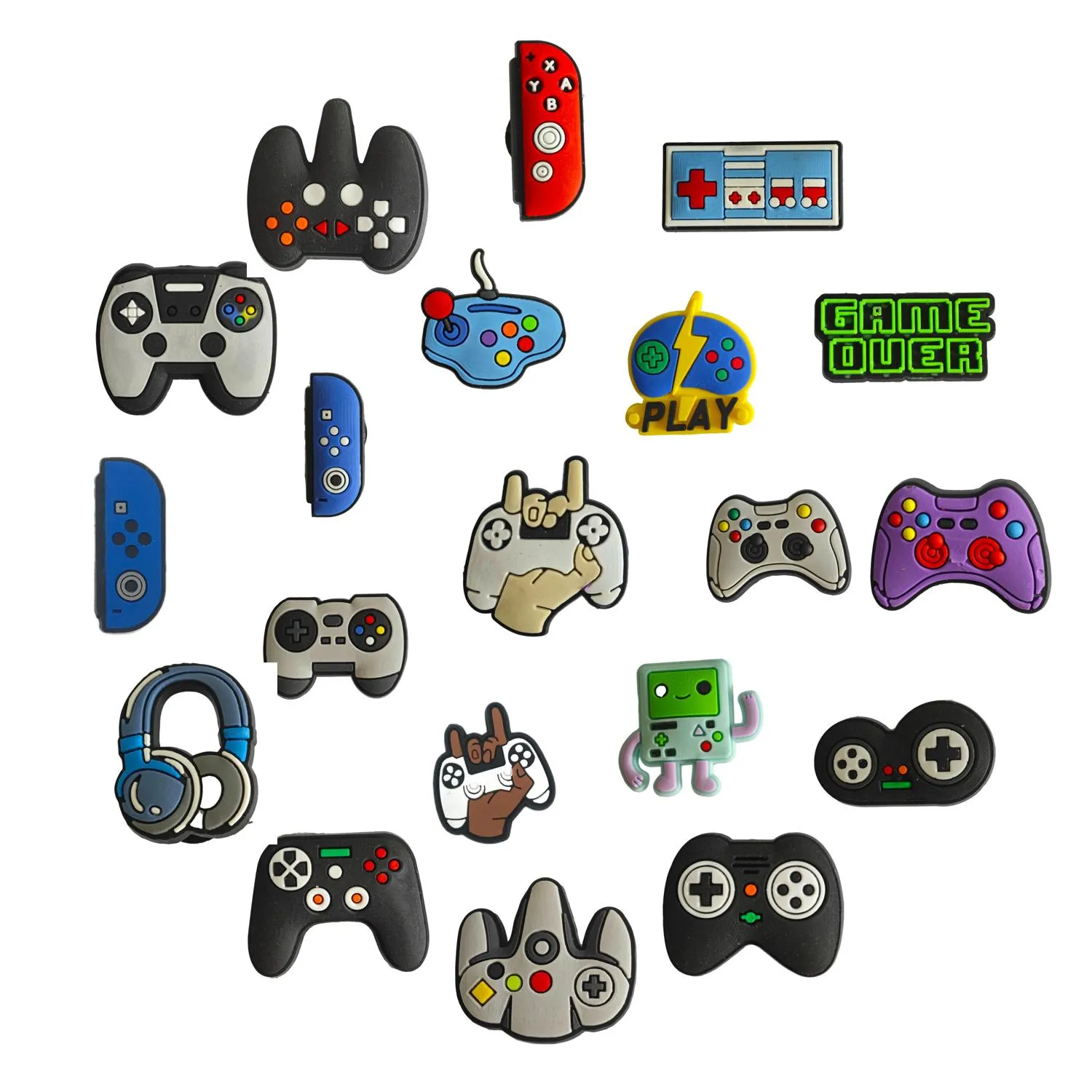 Shoe Parts Accessories Cartoon Cute Charms For Clog Sandals Game Controller Kawaii Pvc Decoration Jibz Drop Delivery Otiux