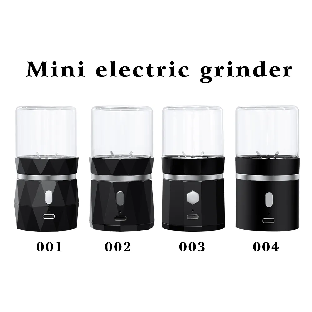 Mini Electric Herb Grinder Kit Electronic Grass Spice Herbal Usb Charge Tobacco Crusher Shredder Metal Miller