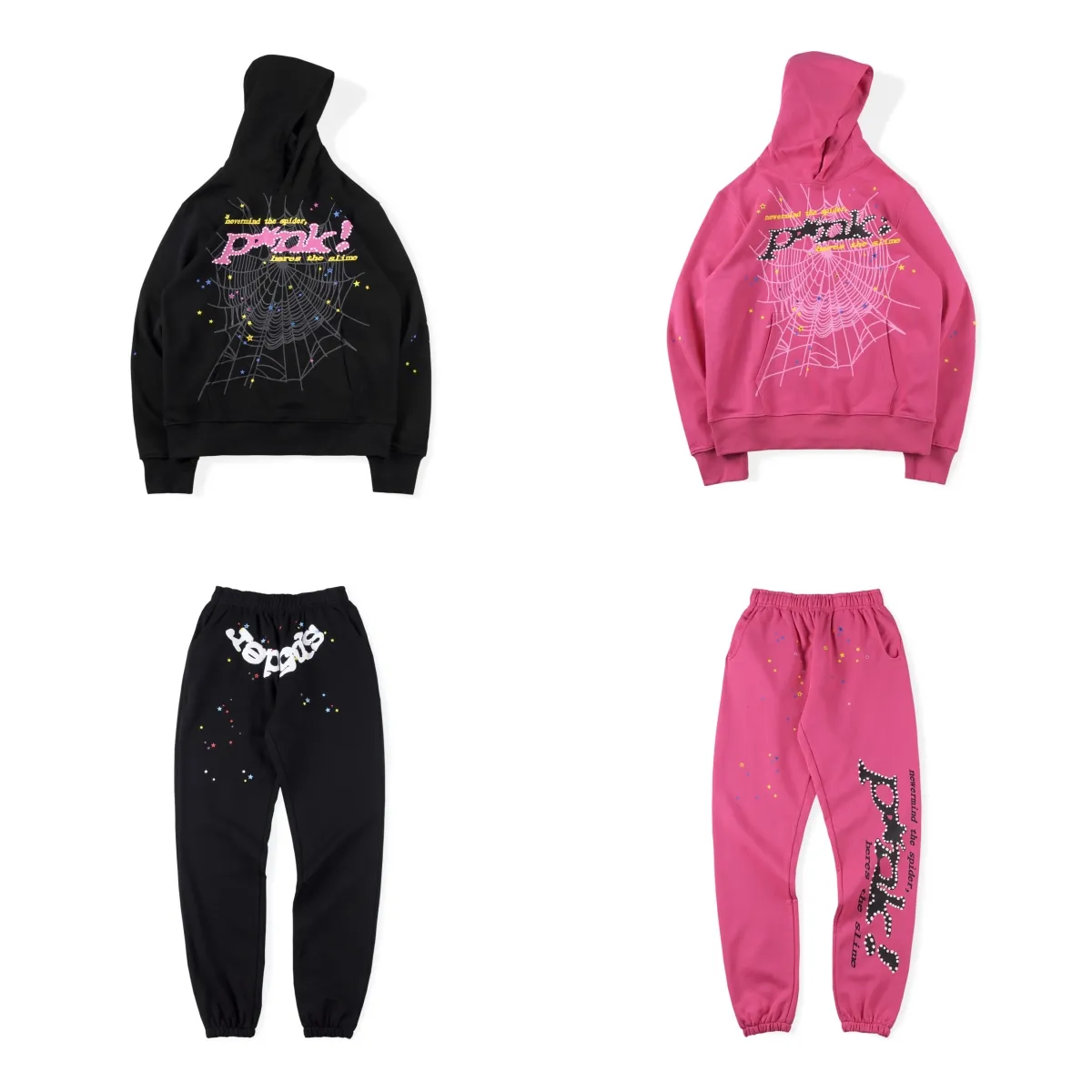 555 Spider Hoodie Sp5der Worldwide Pink Young Thug Sweater Men's Woman  Nevermind Foam Print Pullover Clothing