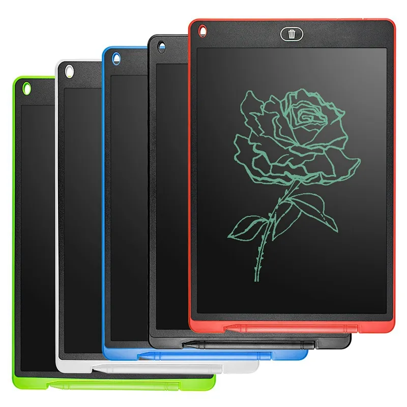Tablet de escrita LCD de 12 polegadas Display de LED Digital Drawing Tablet Brinquedos Almofadas de escrita gráfica Placa de tablets eletrônicos de 12"