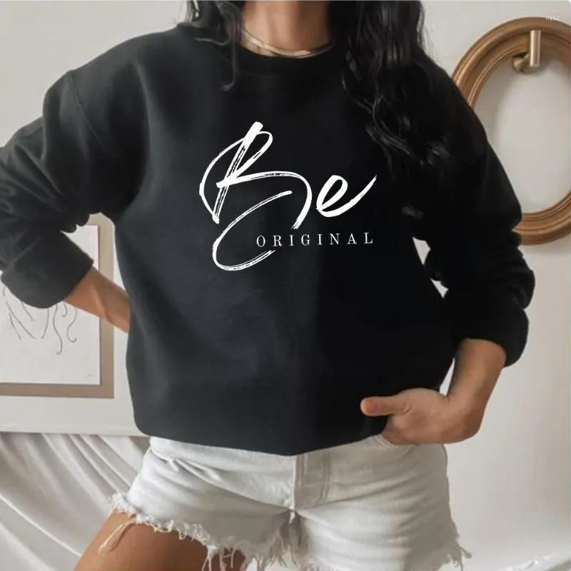 Sudaderas con capucha para mujer Be Original Sweathirts You Shirt Camisas para adolescentes Camisetas de motivación Self Care Tops Sudadera con capucha de salud mental Sudadera gráfica