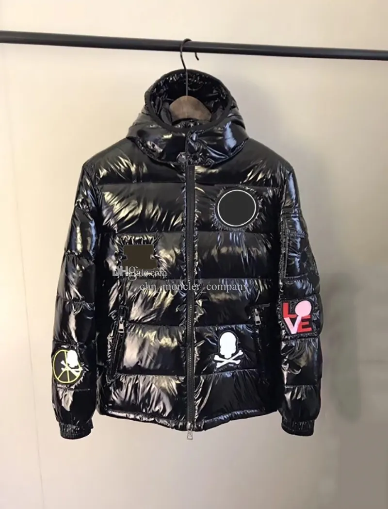 Embroidery Badge Mens Down Jacket Skeleton Design Men Puffer Designer Down Winter Fashion Coat Size 1--5