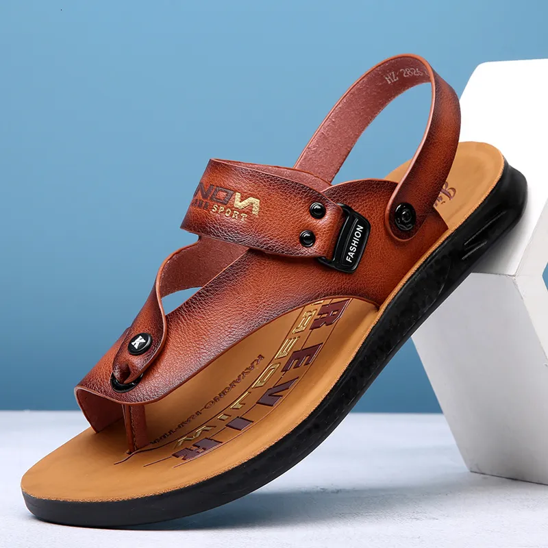 Sandals the Flip of Beach Shoes Wear Outdoors in Summer Suitable for Men to Drive Anti Slip Spring and Autumn Super Casual Fibers 230720