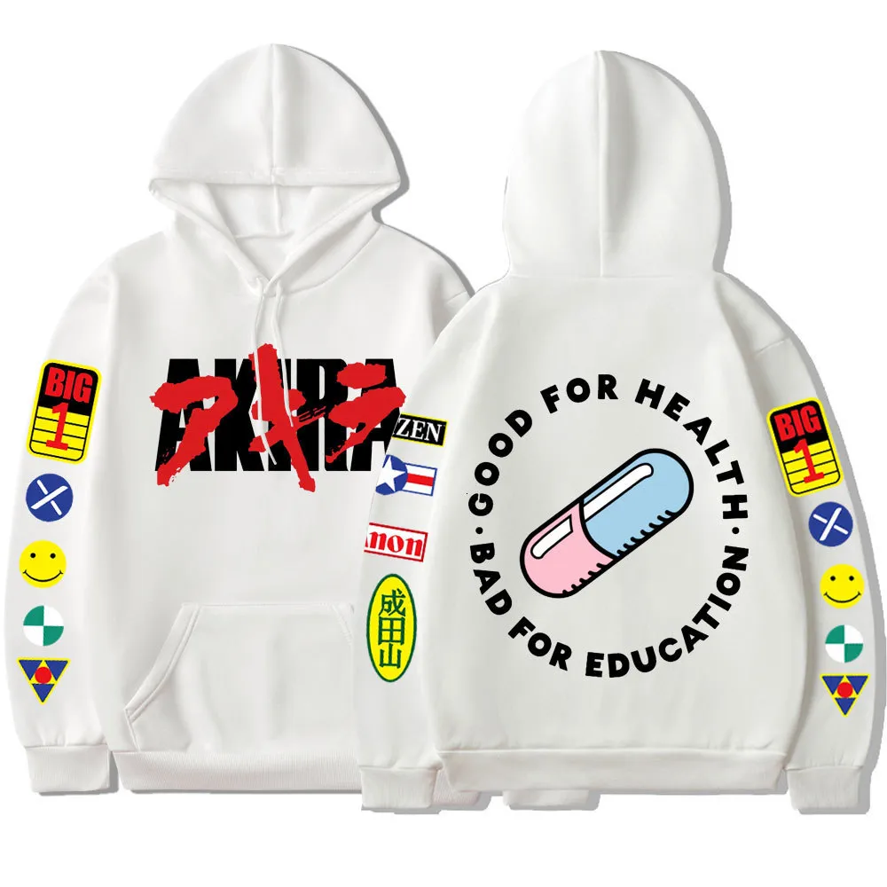 Męskie bluzy bluzy japońskie anime Akira 90S Manga Kaneeda Saor Cosplay Graphic Hoodie Streetwear Unisex Gothic Ubrania 230720