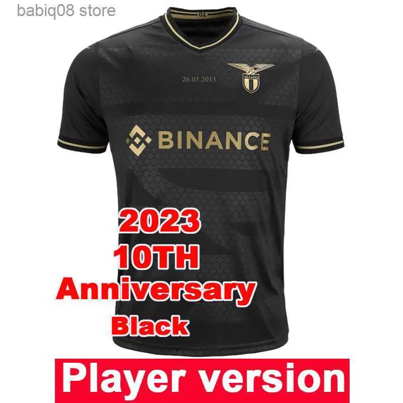 2023ラツィオプレーヤーバージョンメンズサッカージャージ10周年記念ペドロイモービルセルゲジルイスアルベルトラザリザッカニF.アンダーソンフットボールシャツT230720