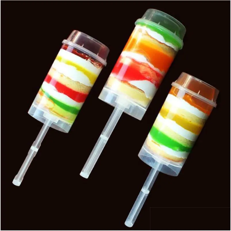 Cupcake Party Supplies Plastic Clear Cake Push Up Container Ice Cream Mod Cupcakes Tools Drop Delivery Home Garden Kitchen Dining Ba Dhhia