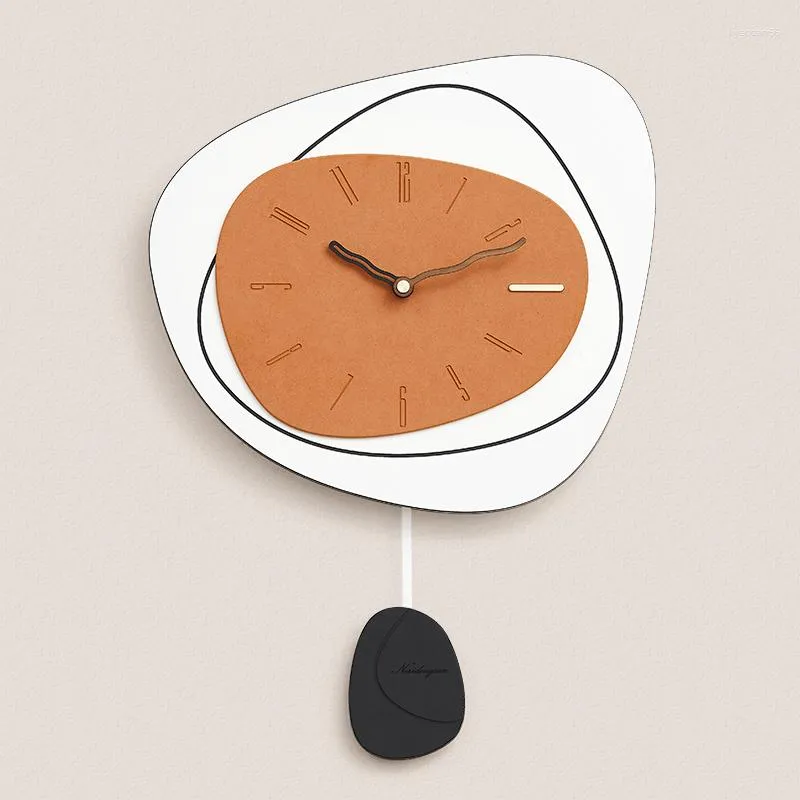 Wall Clocks Kids Nordic Design Clock Kitchen Quartz Bathroom Stylish Modern Pendulum Wanduhren Home Decorating Items YY50WC