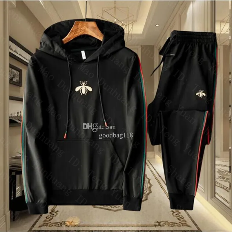 Casual Sweatsuit Men Designer Tracksuit broderi huvtröjor och byxor Män klädkvinnor Sweatshirt Pullover Casual Tennis Sport Joggers Sweat Sportkläder