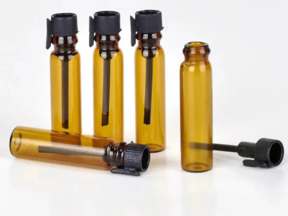 high quanlity Refillable Amber 1ML ROLL ON fragrance PERFUME GLASS BOTTLES ESSENTIAL OIL Bottle Perfume Bottles b700