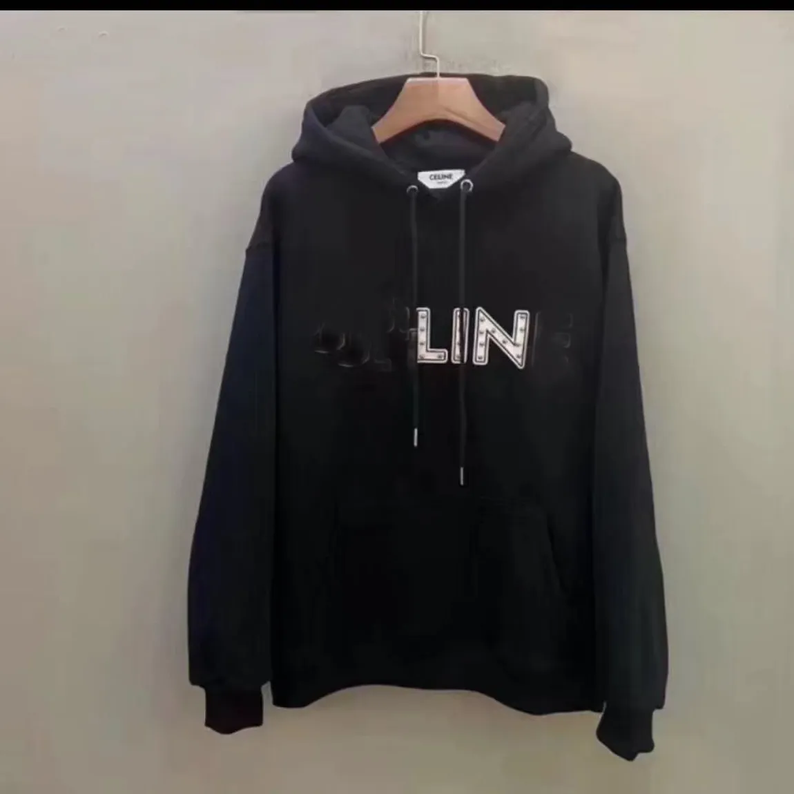 Erkek Tasarımcı Hoodie Homme CE Aile Markaları Hasır Tırnak Serisi Siyah Beyaz Satranç Tahtası Mektuplar Kovan Kazak Sweater Erkekler için Kapşonlu Sweatshirt Hoodies Kadın Gelgit