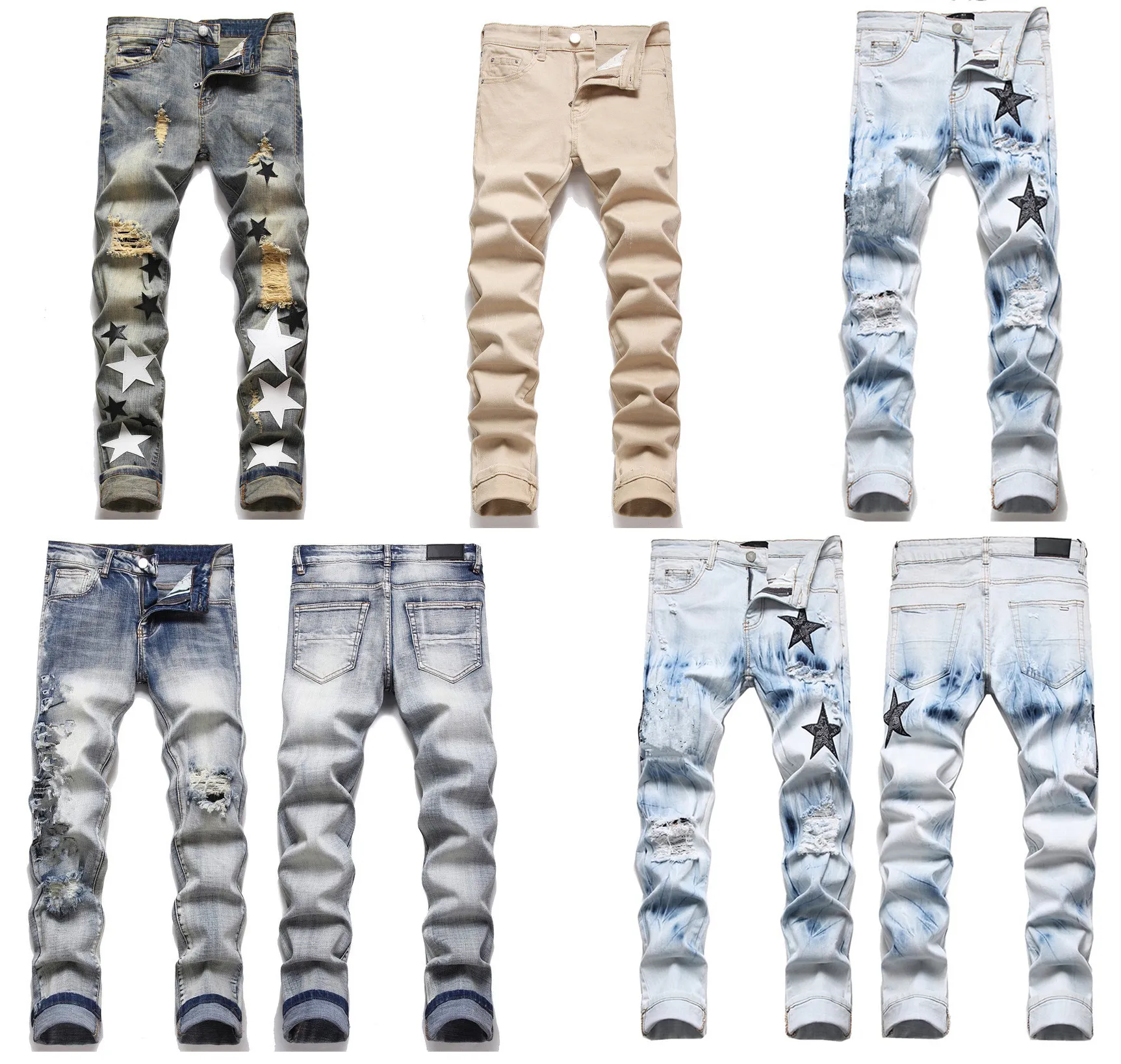 2023 Herenontwerpers Jeans Broeken denim tranen jeans coole stijl luxe ontwerper Prints van verschillende patronen Beroemd en knap Los Medium Gatenletter modern duurzaam