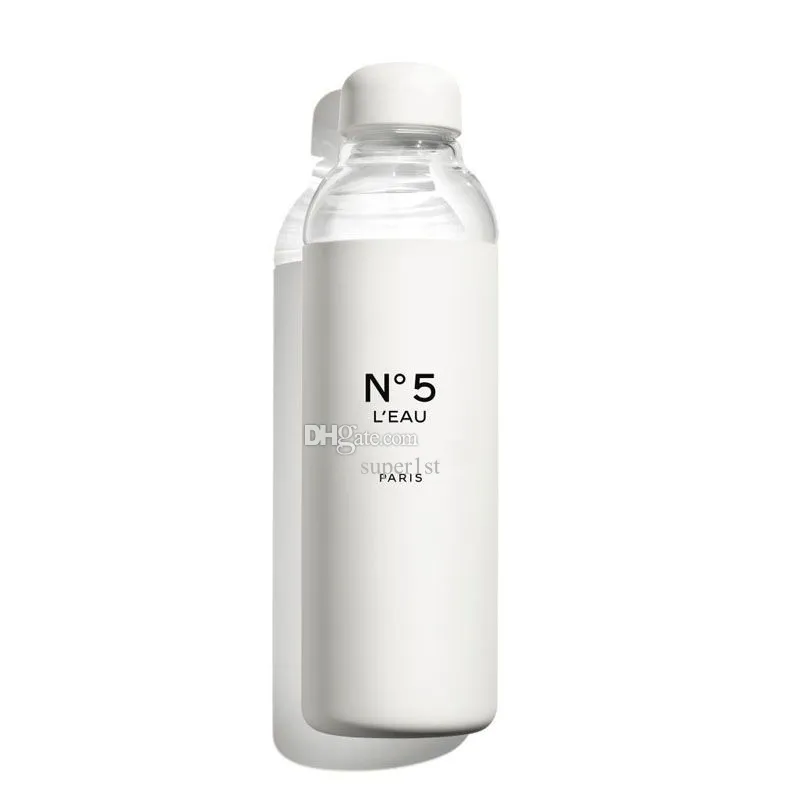 デザイナーNo 5 Leau Glass Water Bottles 590ml CupsファッションブランドタンブラーTumblers909010