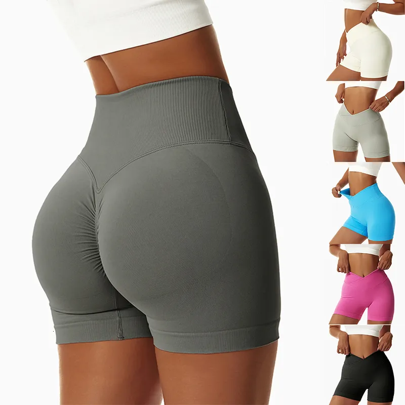 Kadın Pantolon Capris Egzersiz Taytlar Yukarı Push Kadın Spor Tasısı Dikişsiz Kısa Scrunch Taytlar Fitness Yoga Pantolon Koşuyor Şort Spor Salonu Giyim 230720