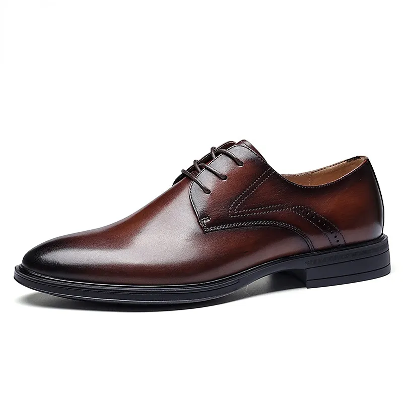 Scarpe brogue da uomo economiche Scarpe da uomo in vera pelle di lusso di qualità Comode scarpe formali marroni marroni fatte a mano per uomo 2023 Nuova moda