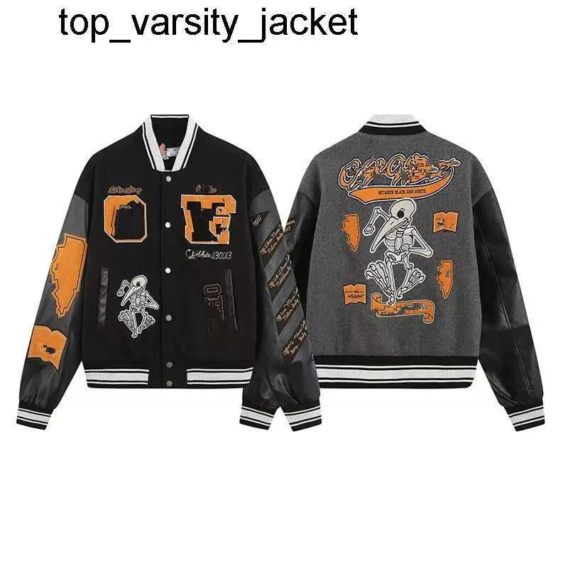 2023 Новые мужские куртки кожаная бейсбольная бейсбольная бейдовая бренда университетская бомбар