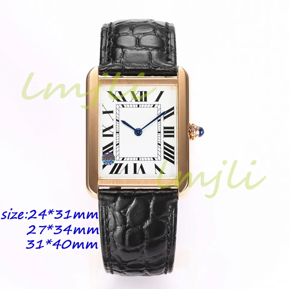 Womens Watch for Women Watches سيدات الكوارتز الرجال Wristwatch Rectangle مصمم الطلب الصغير مراقبة حزام جلدي ساعة عالية الجودة