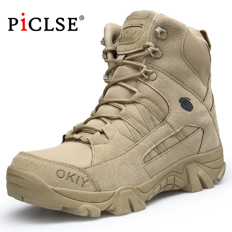 Veiligheidsschoenen Tactische Militaire Laarzen Mannen Laarzen Special Force Desert Leger Laarzen Outdoor Wandelschoenen Enkel Schoenen Voor Mannen Werk Safty Schoenen 230720