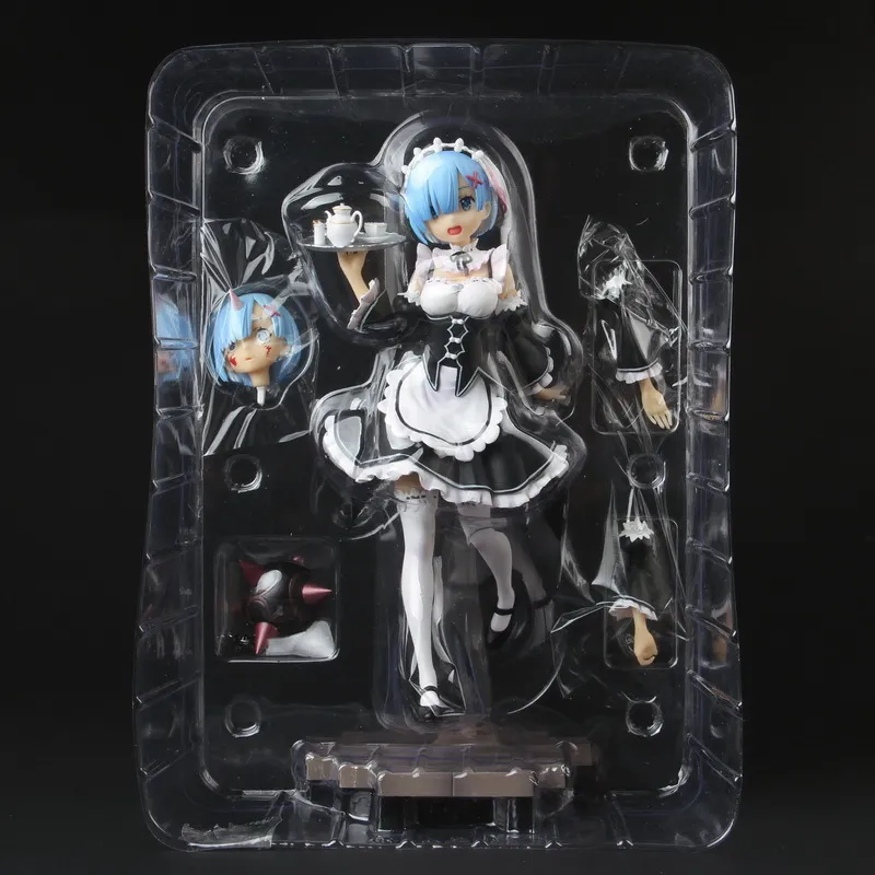 Zhongkaihua Re:0 Ramu Figura Remu Figura 15 CM Versione Fuochi D'artificio Anime Ragazza PVC Modello Decorazione Statua Regalo di Natale Compleanno