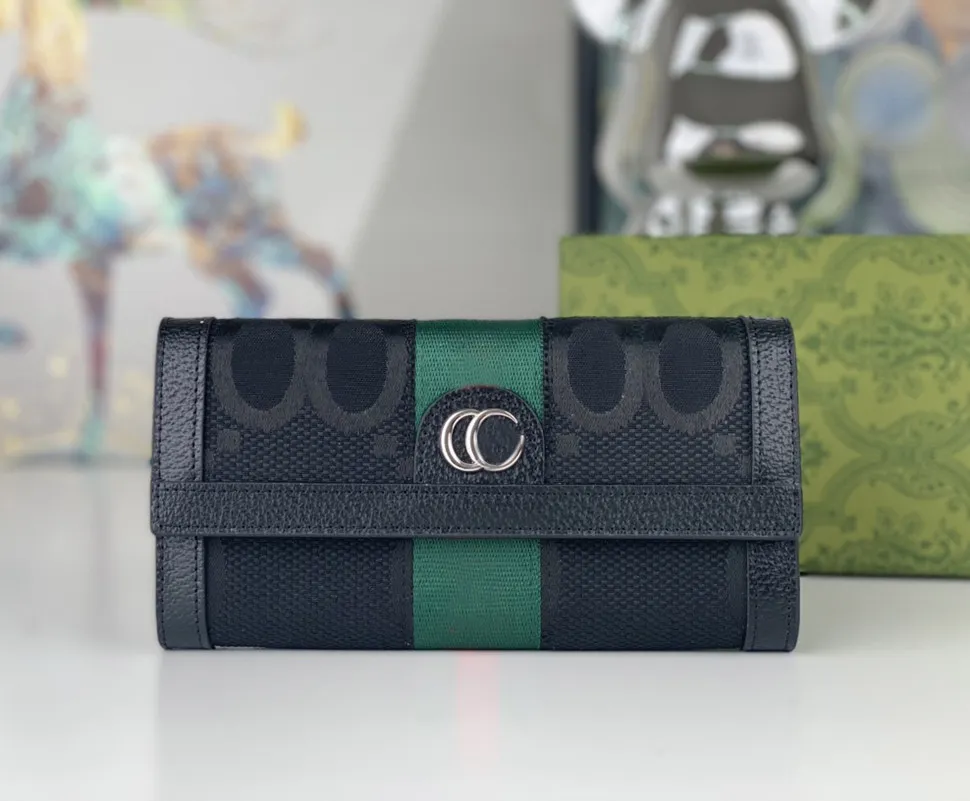 Fashion designer clutch bag Ophidia wallet men women purse high-quality luxury marmont handbag double letters card holder classic digram bags 153d