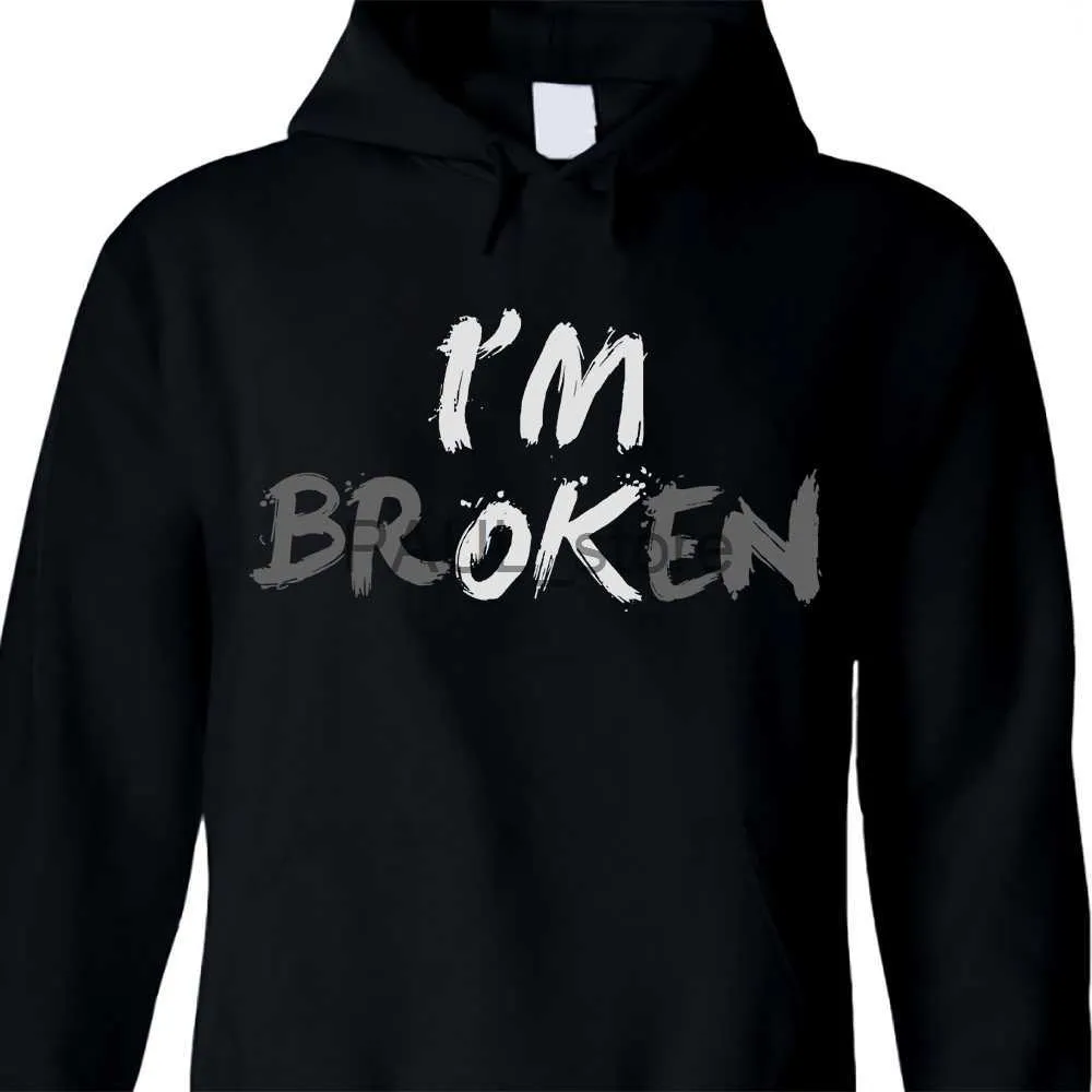 Men's Hoodies Sweatshirts I'm Ok I'm Broken Invisible Illness Unisex Pullover Hoodie Sweatshirt x0720