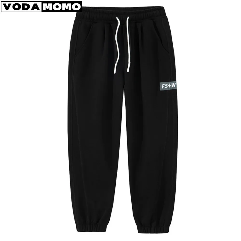 Mens Pants Korean Fashion Trends Sporty Casual Ankle Längd Byxor Elastisk midja Youth Student Edition Stilig Löst passande 230720