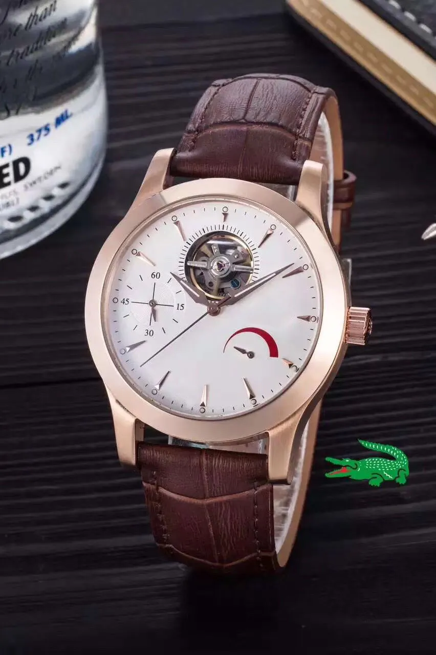 Tourbillon zegarki dla mężczyzn Mechaniczne ręczne zegarek na ręce na rękę 40 mm tarcza szafir ze stali nierdzewnej kryształowy wodoodporny biznes luksusowy sukienka zegarek