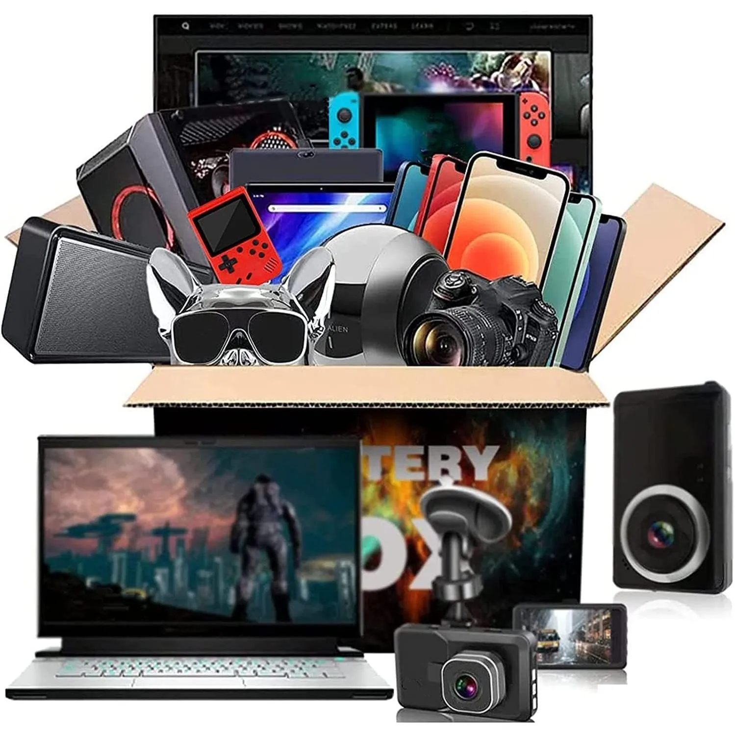 Smart Devices Lucky Mystery Boxs Digital Electronics наушники аксессуары для сотовых телефонов камеры Gamepads Drop Deliver Dhwpj