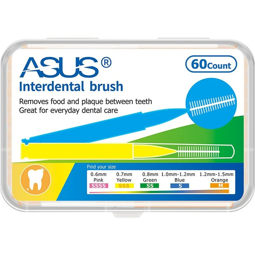 Andere Mundhygiene 60 Stück 0,6–1,5 mm Interdentalbürsten Gesundheitspflege Zahn Push-Pull Entfernt Lebensmittel und Plaque Bessere Zähne Mundhygiene-Werkzeug 230720