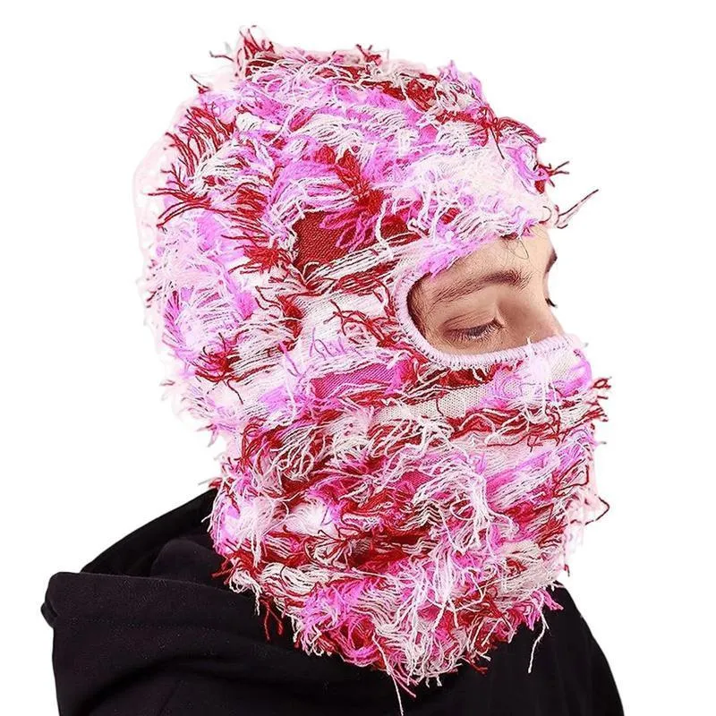 s Distressed Full Face Ski Shiesty Mask Camouflage Unisex Handmade Antivento Divertente Caps 230721