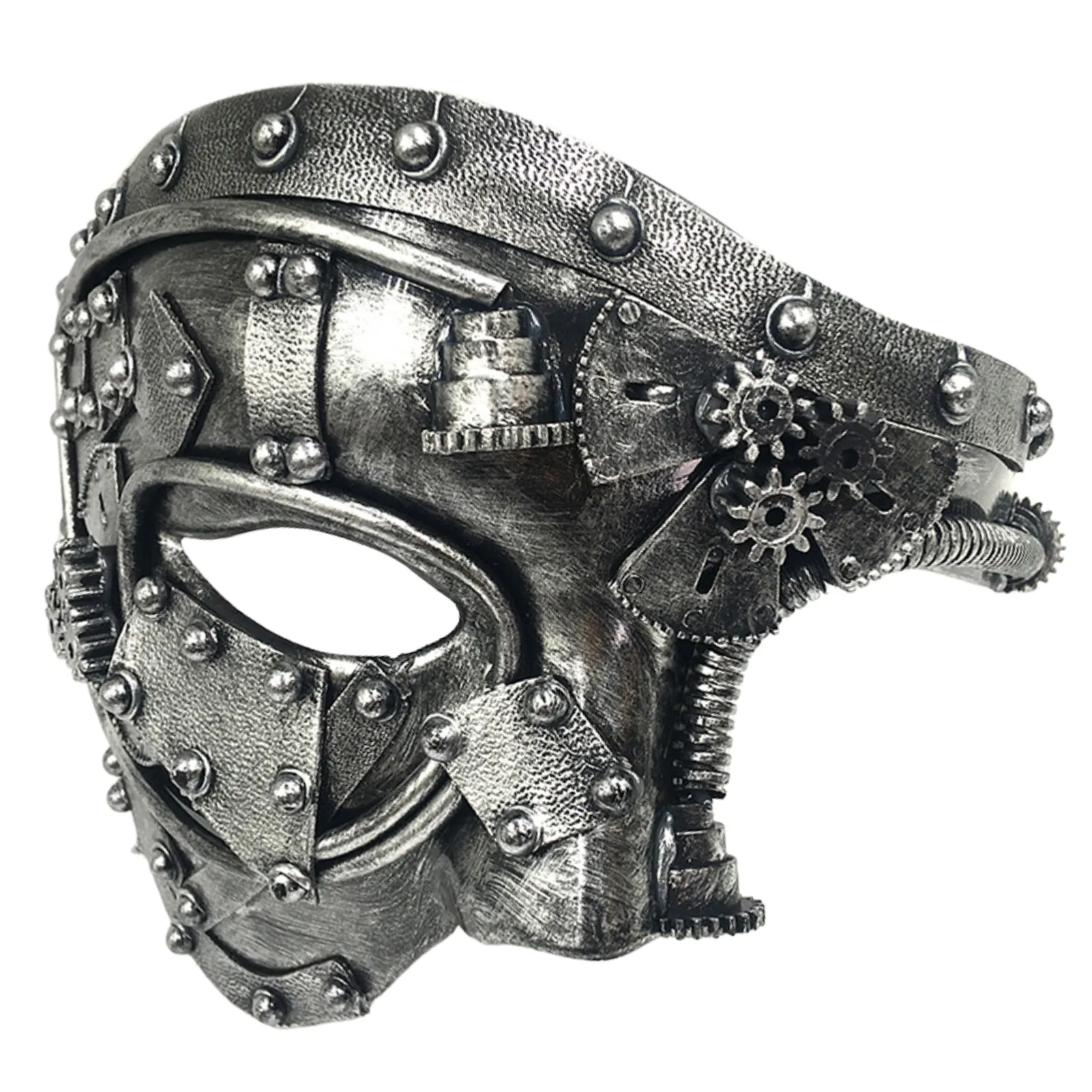 Mechanical Gear Steampunk Phantom Masquerade Cosplay Mask Half Face Costume Halloween Christmas Party Props Adult Anime Masque