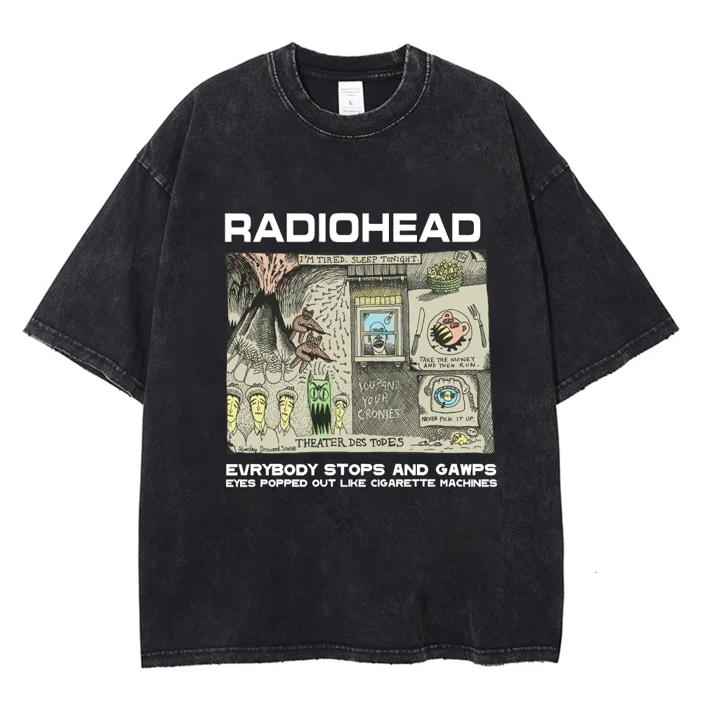 Vintage Radiohead T-Shirt for Men - Washed Cotton Comfort