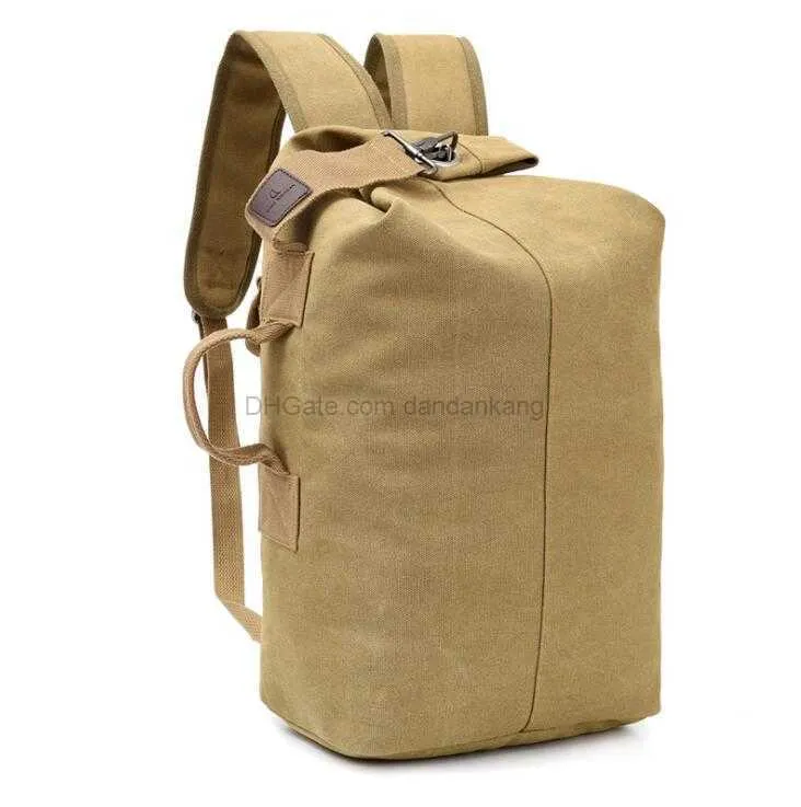 large capacity waterproof canvas backpack Tote bag Vintage Tactical Military Rucksacks school colleage day packs Outdoor camping traveling duffel bags