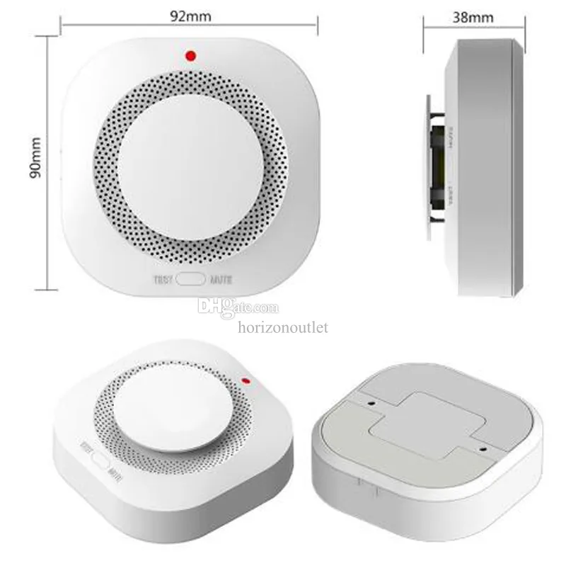 433MHZ Smoke Detector Wireless Fire Alarm Sensor Security Protection Alarm 433 MHZ 315MHZ Detecto for Smart Home Work Office with Battery