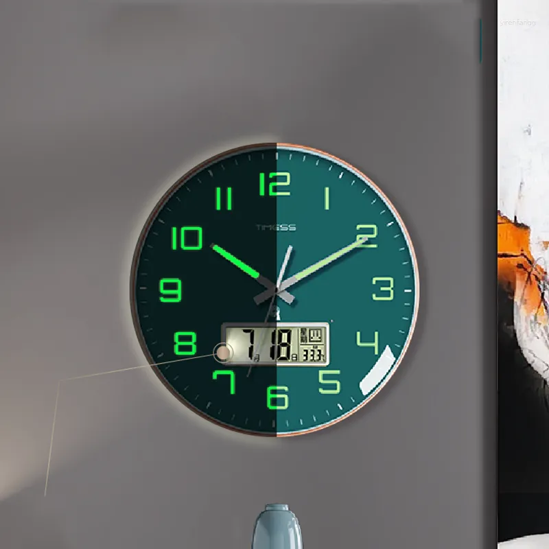 Väggklockor tyst mekanism digital klocka minimalistisk klassisk metall elektronisk hall nordisk reloj pared timepiece