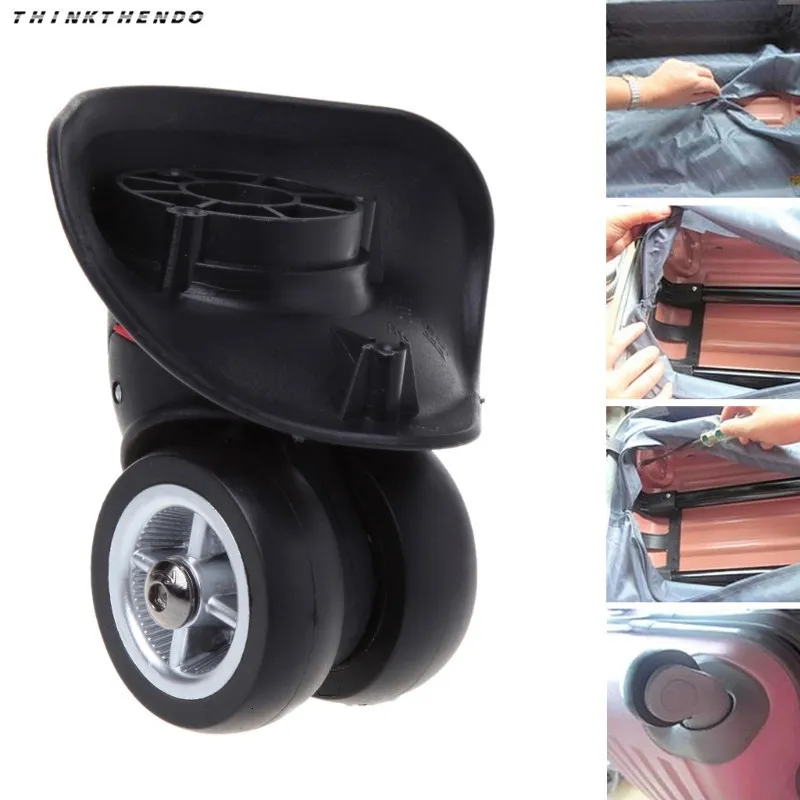 Аксессуары для запчастей для пакетов Thinkhendo 2 ПК, чемодан, багажные аксессуары универсальный 360 градусов поворотные колеса тележки высокое качество 230721