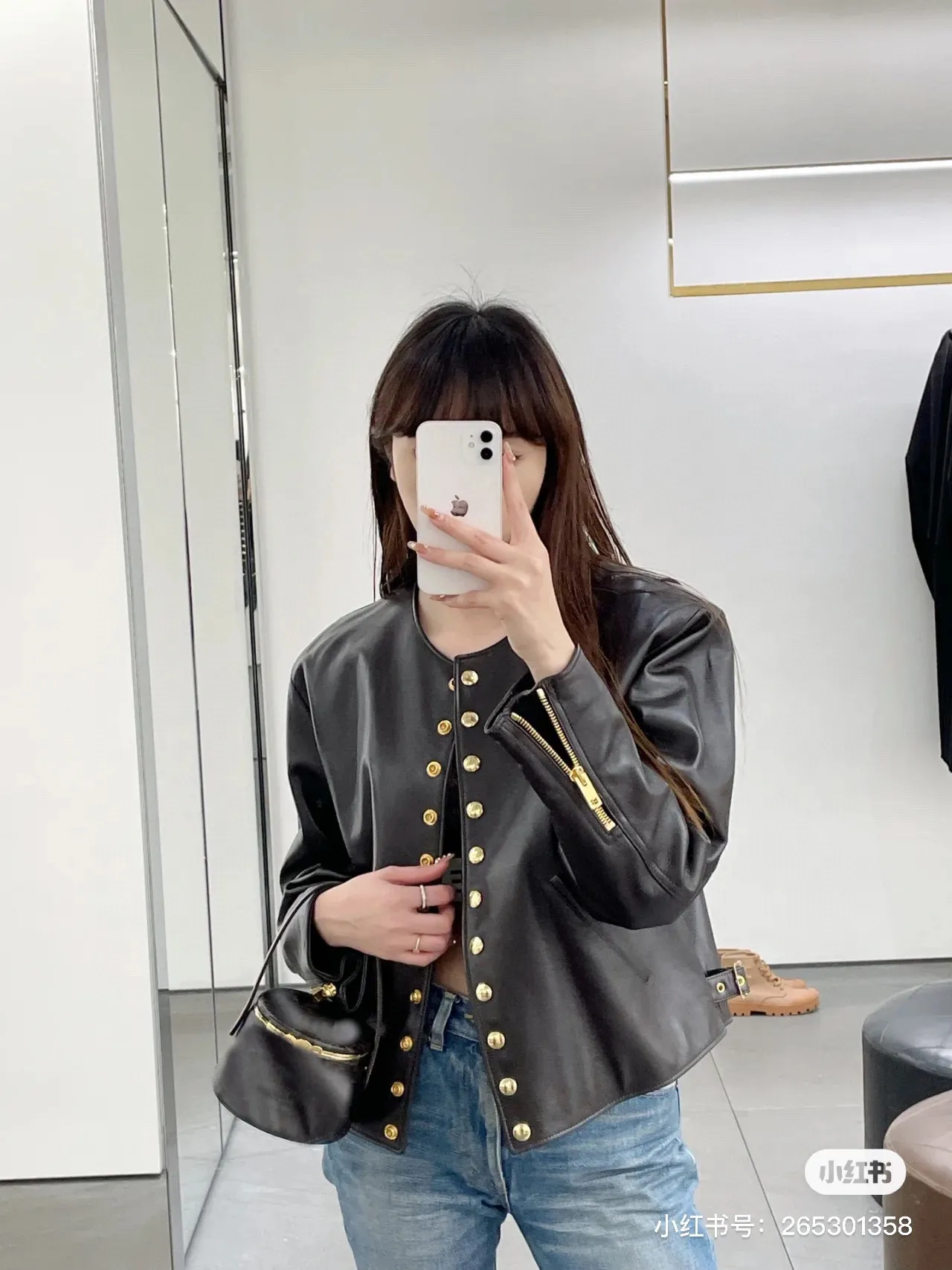 Ce1 Designer Leather Outerwear Jackets Coats Luxury Brand Designer Winter Jacket Women Jacket 23 Autumn Gold Buckle Leather Jacket Designer Coats For Women From 241 73 DHgate