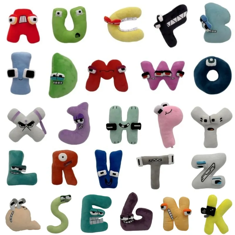 Vendita calda Alphabet Lore Letter Legend Plush Throw Pillow Doll Lettera per bambini Monster Toy Doll