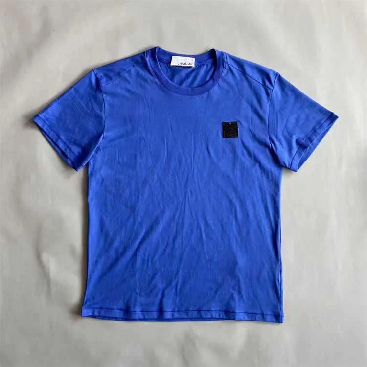 Stones Island T-shirt été homme respirant lettre ample imprimé amoureux rue mode universitaire mode 100% coton T-shirt c1