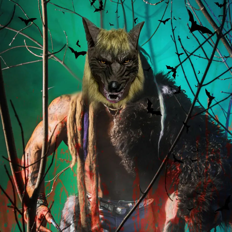 Halloween Cosplay Latex Rubber Wolf Mask Werewolf Claws Set Party Scary Decor Gloves Terror Devil Fancy Headdress Prank Props