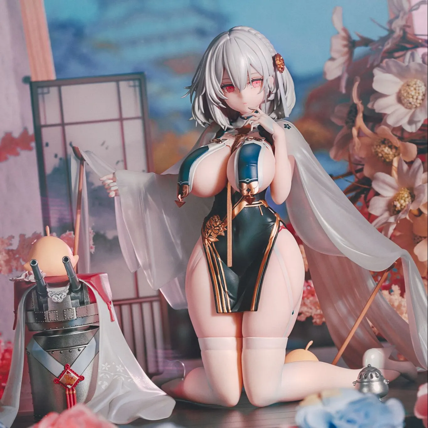 Anime manga 17 cm förändra azur lane anime siffror sirius blå vågor och moln ver pvc action figur vuxna samlarobjekt modell leksaker dollgåvor