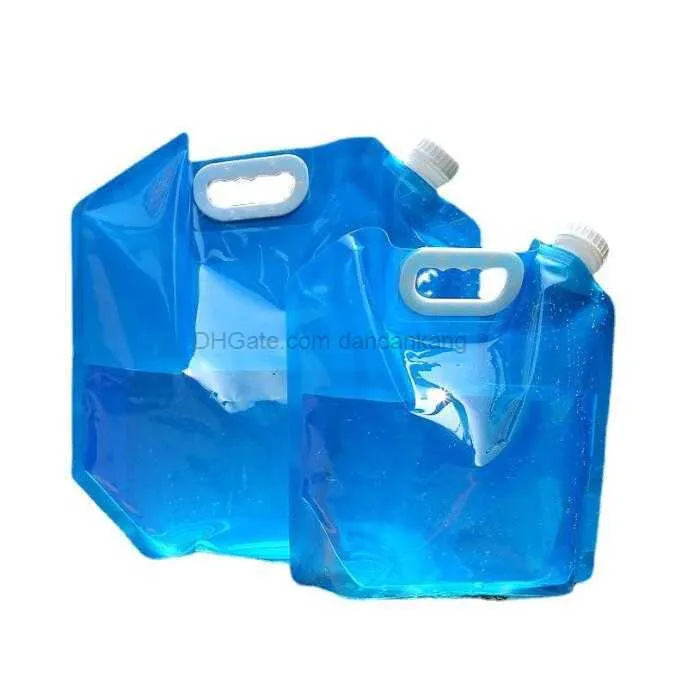 Borsa per l'acqua pieghevole per arrampicata all'aperto Bere attrezzatura per l'idratazione Campeggio BBQ Serbatoio d'acqua 5L 10L bottiglia portatile per succo di latte in plastica per escursioni in viaggio