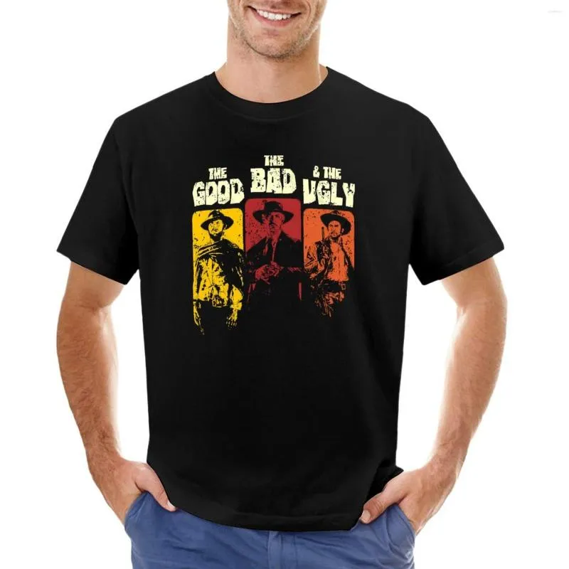 Regatas masculinas The Good Bad Ugly T-Shirt Funny T-shirts de manga curta Sweat grande e alta para homens