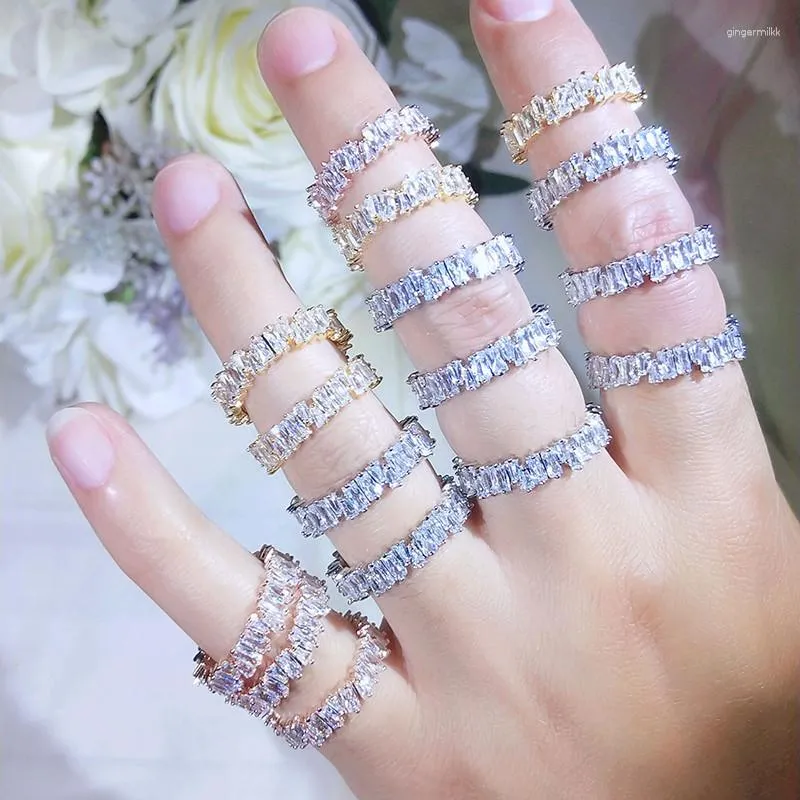 Cluster Rings Thin T Ring Brand Engagement Handmade Cz Wedding For Women Fashion Finger Accessories Anel