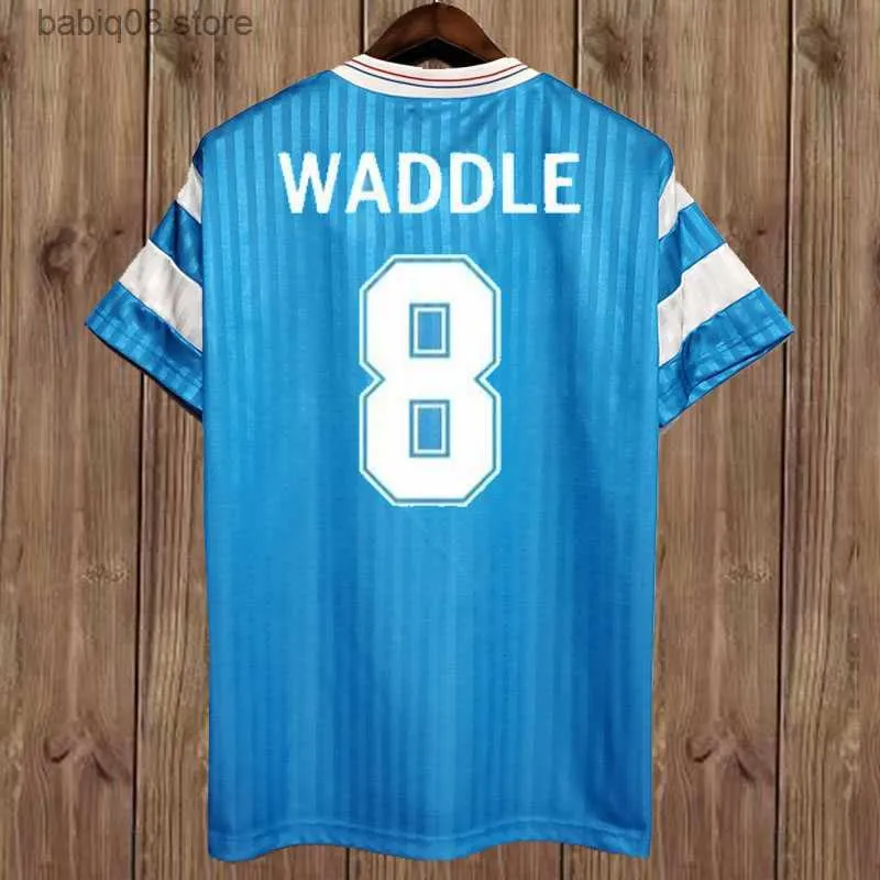 ファントップスTEES 90 91 WADDLE VOLLER PIRES RETRO MENS SOCCER JEJOREYSコレータールッシンリベリー05 06ホームホワイトアウェイブルーフットボールシャツユニフォームT230720