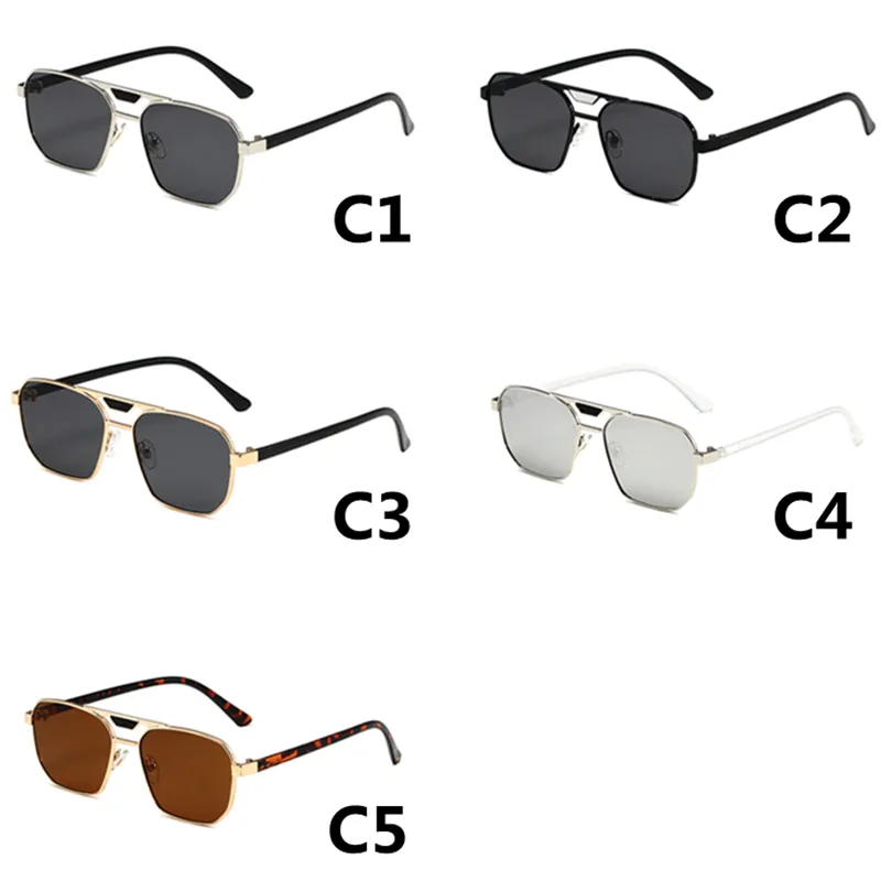 Marque pilote lunettes de soleil hommes femmes mode métal cadre mâle lunettes de soleil pour la conduite UV400 Protection lunettes