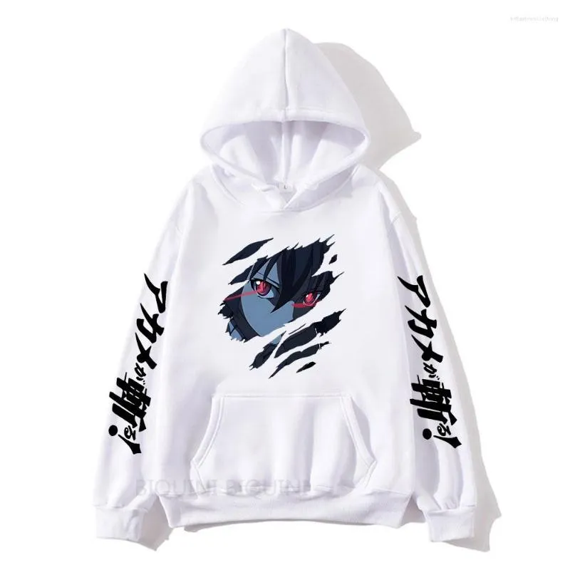 Men's Hoodies Akame Ga Kill KLK Anime Graphic Sweatshirt For Men Winter Long Sleeve Clothing Regular Fit Hip Hop Streetwear Hoodie Man