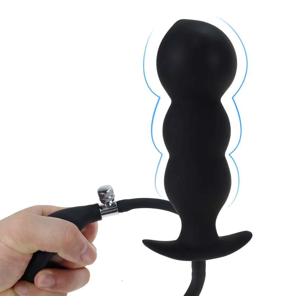 Inflatable Anal Plug Expandable Silicone Anus Toy For Adults_voghion.com