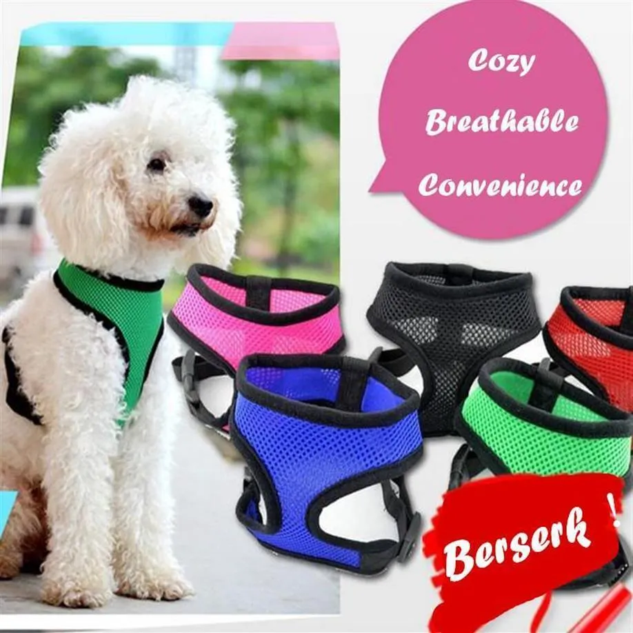 Dog Collars Leashes Fashion Dog Vest Soft Air Nylon Mesh Pet Harness Clothes bbyXCL bdesports289c
